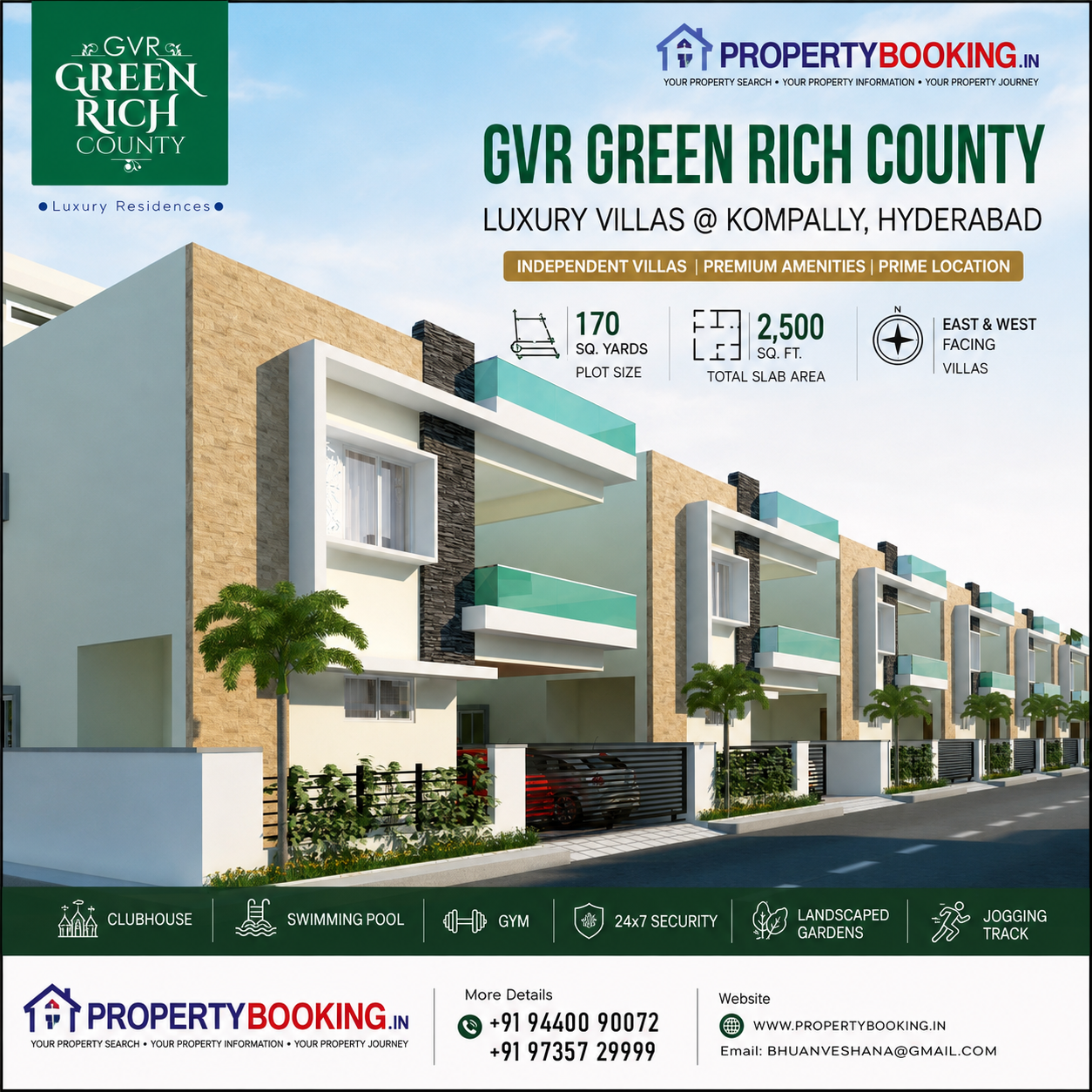 01 Luxury Villas for Sale in Kompally, Hyderabad
