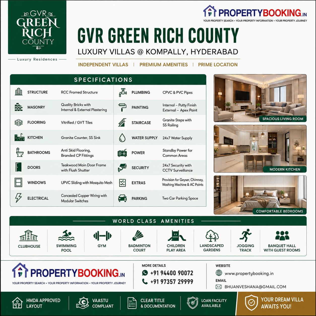 06 Luxury Villas for Sale in Kompally, Hyderabad