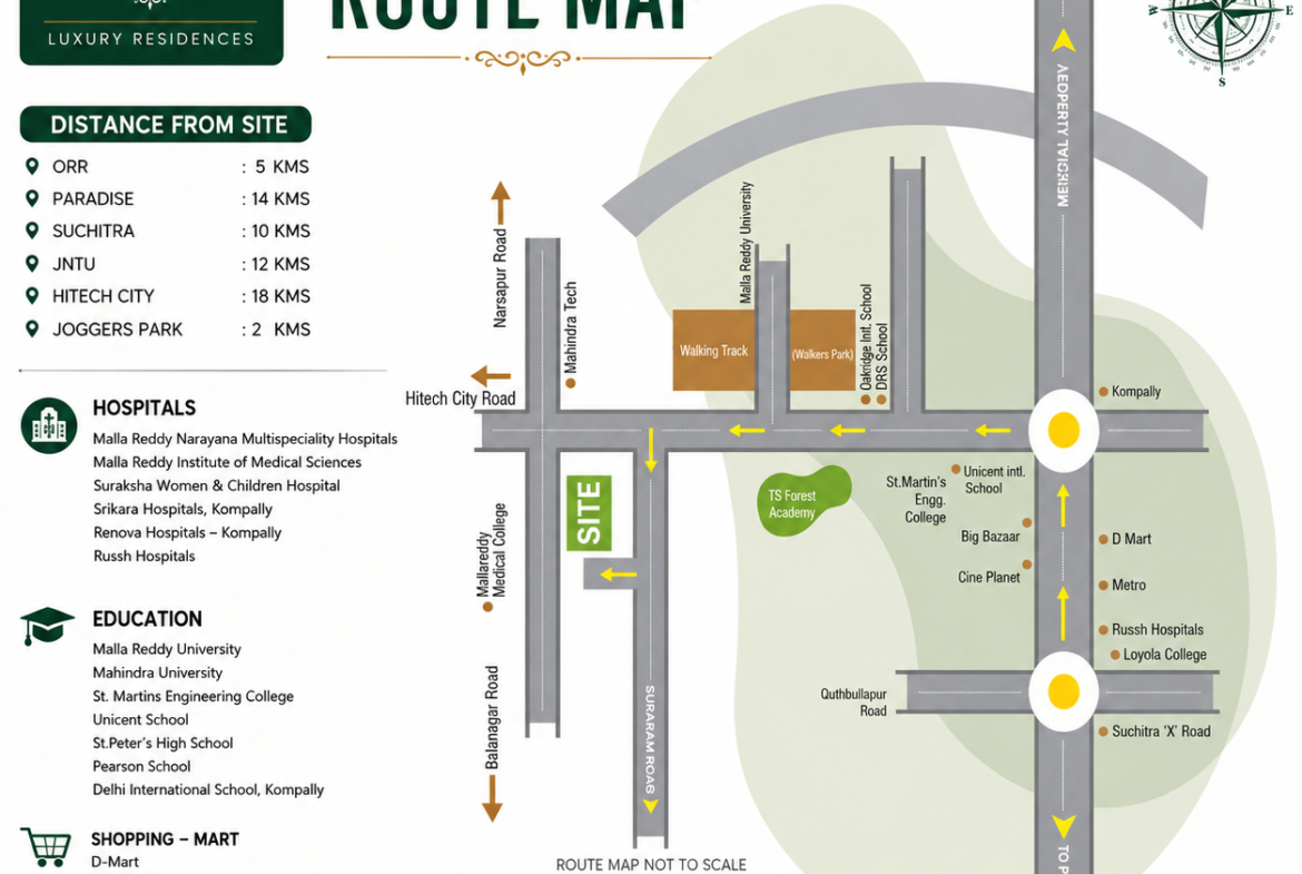 Luxury Villas for Sale in Kompally, Hyderabad
