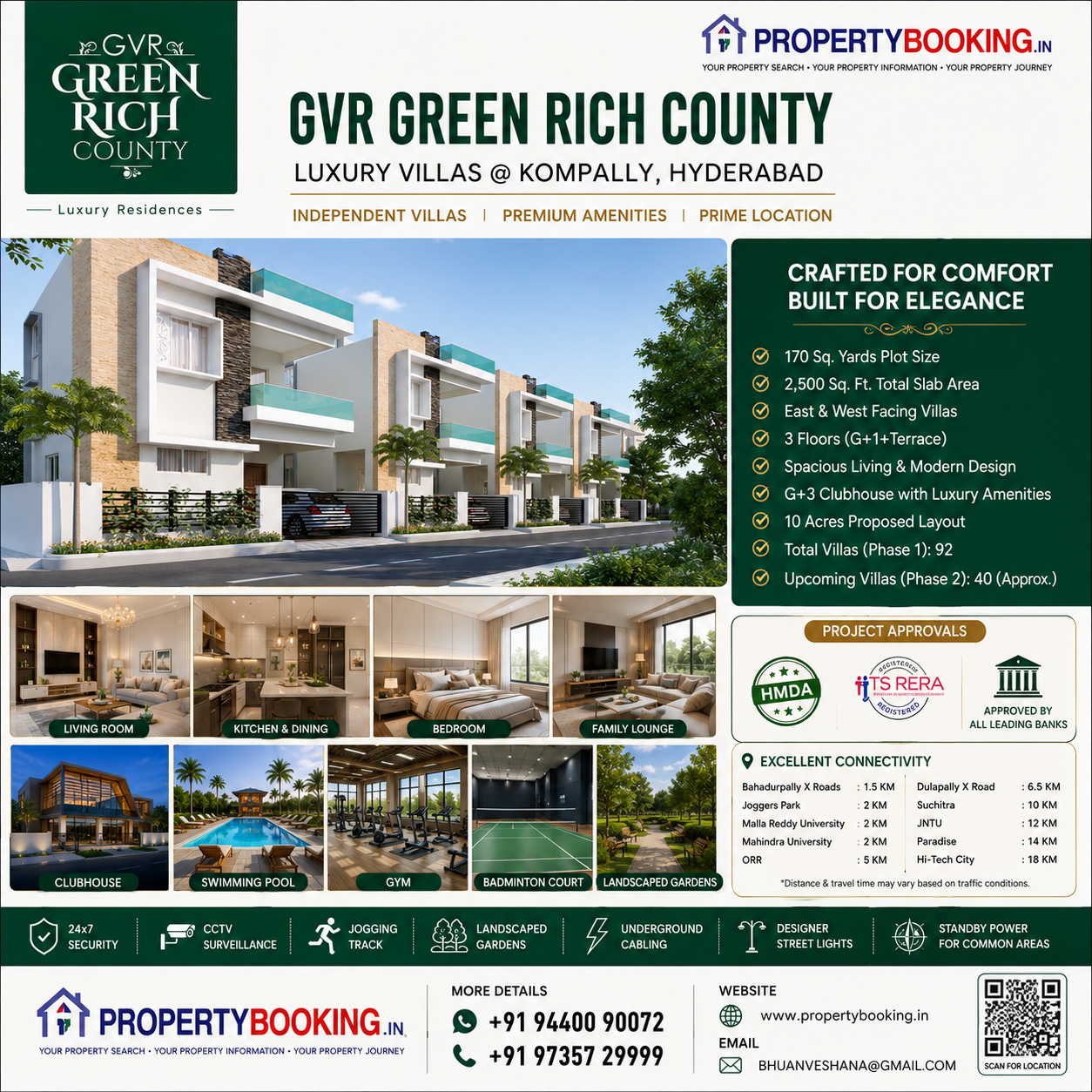 08 Luxury Villas for Sale in Kompally, Hyderabad