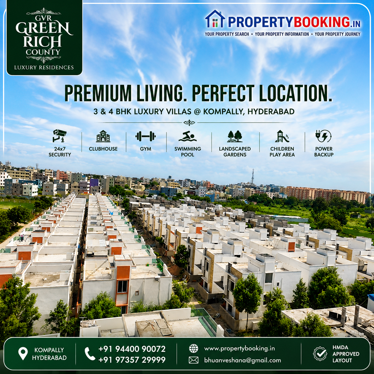 10 Luxury Villas for Sale in Kompally, Hyderabad