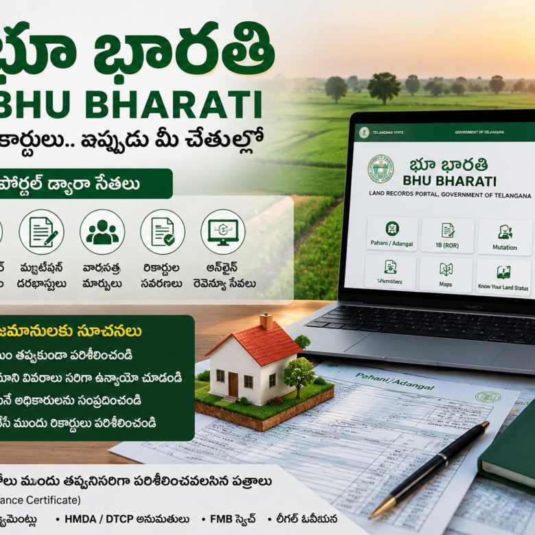 🌾 భూ భారతి పోర్టల్‌లో కొత్త సేవలు.. భూ యజమానులకు ప్రభుత్వం కీలక సూచనలు
