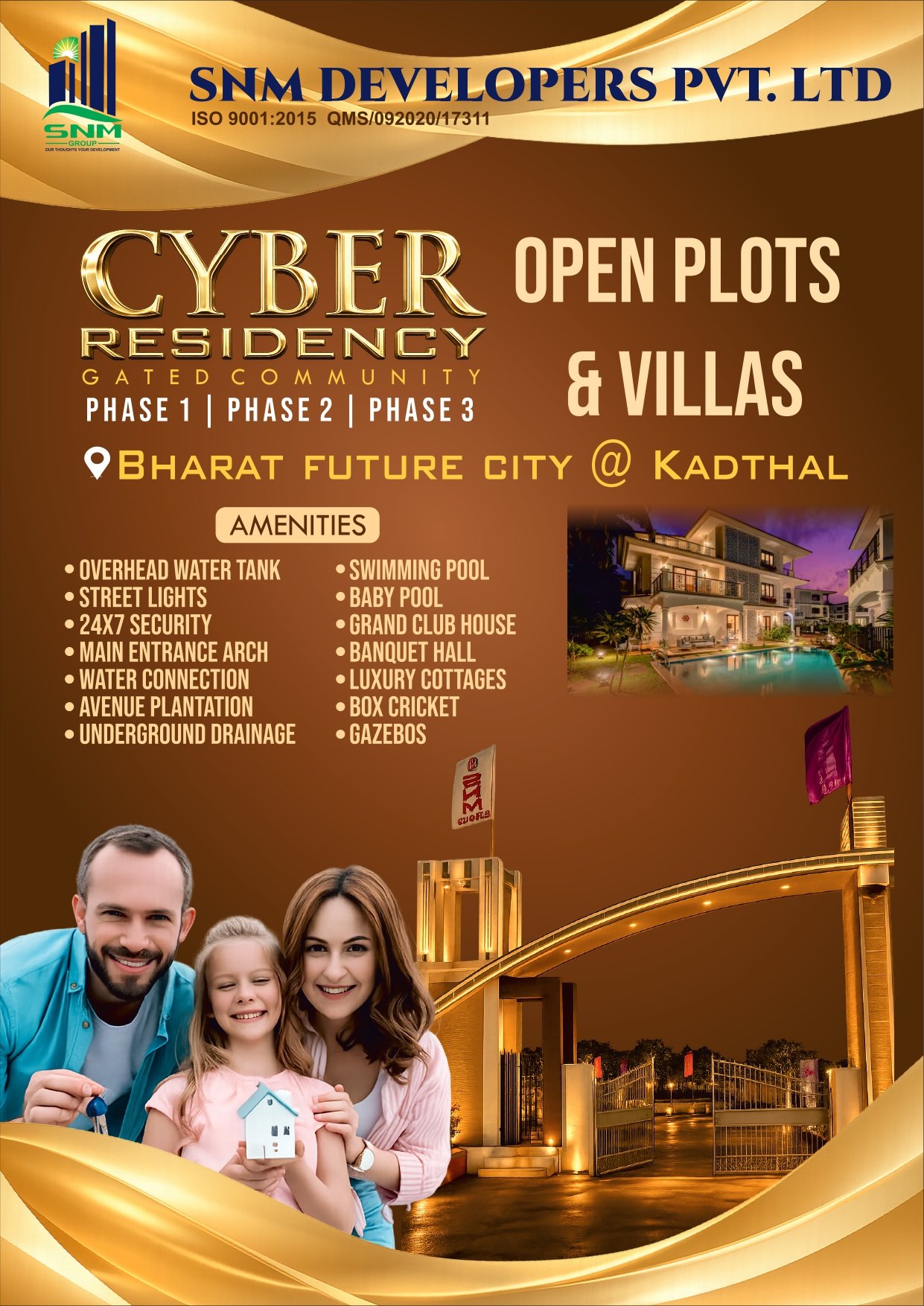 Plots for Sale                                                                                    SNM CYBER RESIDENCY – Kadthal, Hyderabad