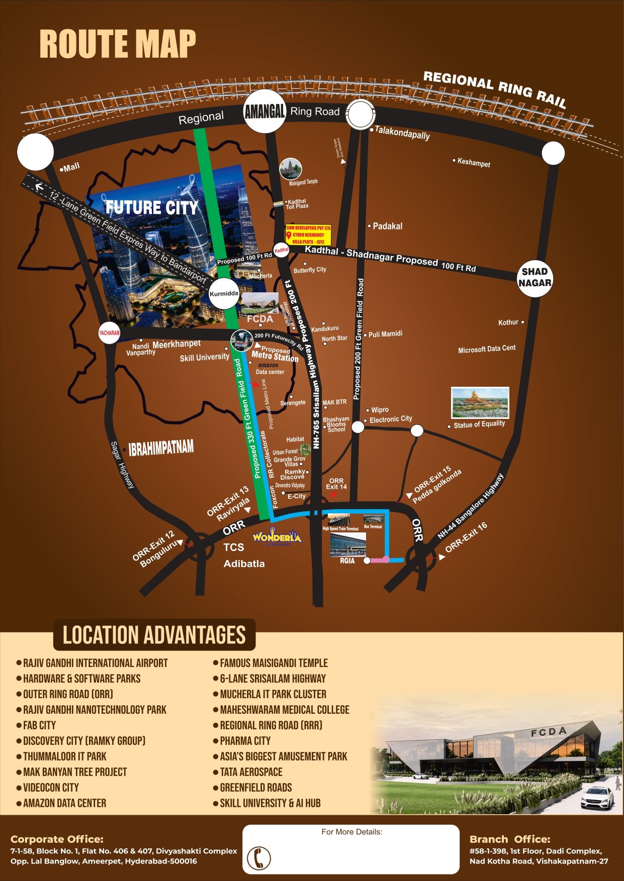 Plots for Sale                                                                                    SNM CYBER RESIDENCY – Kadthal, Hyderabad