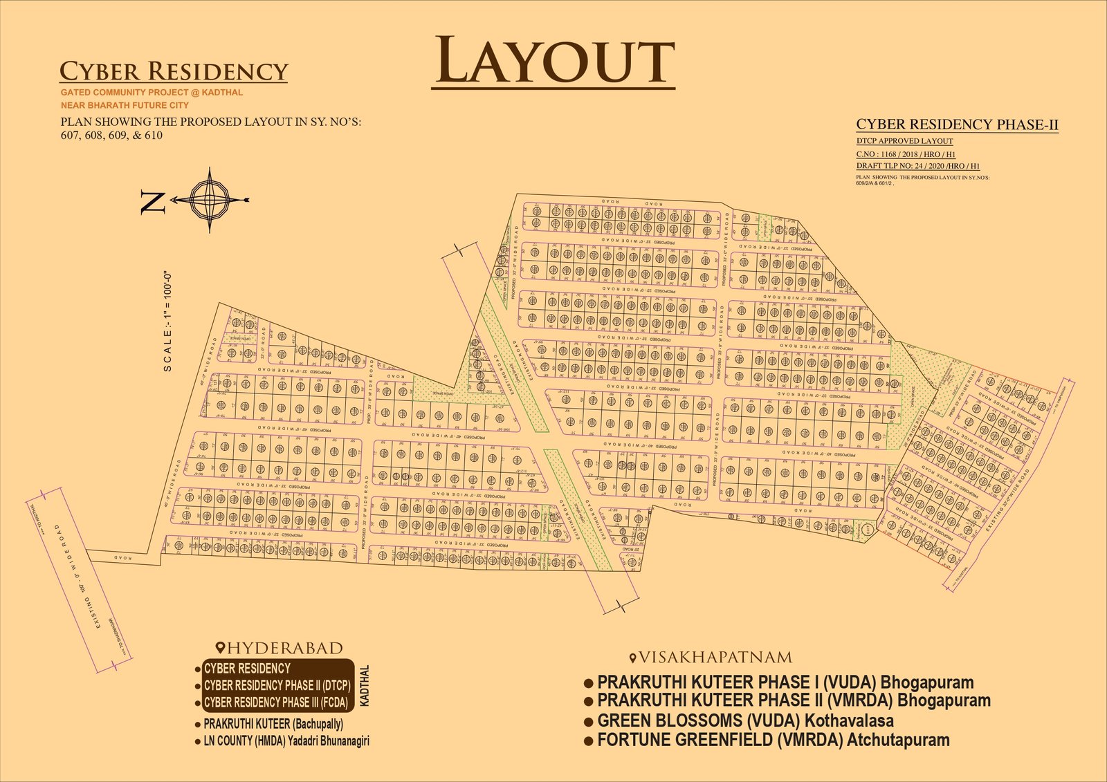 Plots for Sale                                                                                    SNM CYBER RESIDENCY – Kadthal, Hyderabad