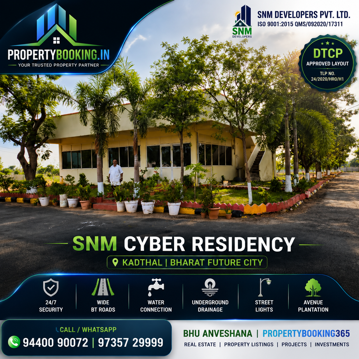 Plots for Sale                                                                                    SNM CYBER RESIDENCY – Kadthal, Hyderabad